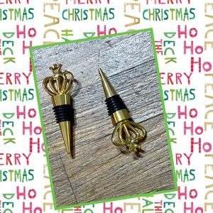 2 gold tone wine stoppers